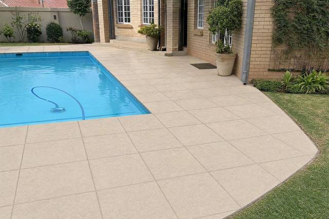 Pool surround paving
