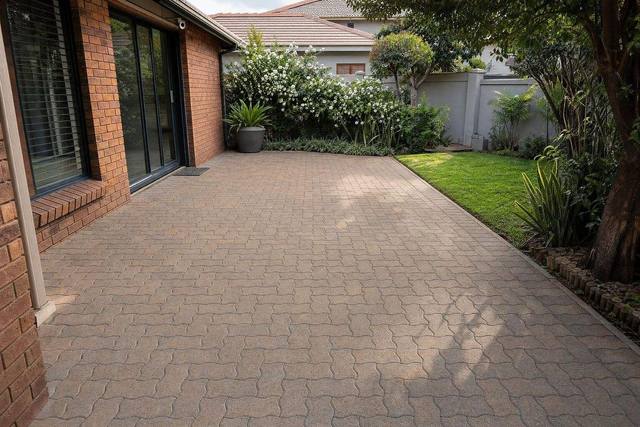 Interlocking pavers (interlockers) in Sahara