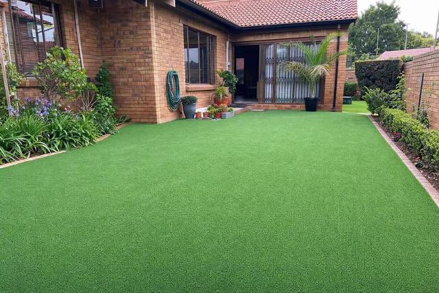 Sports turf in Summer green
