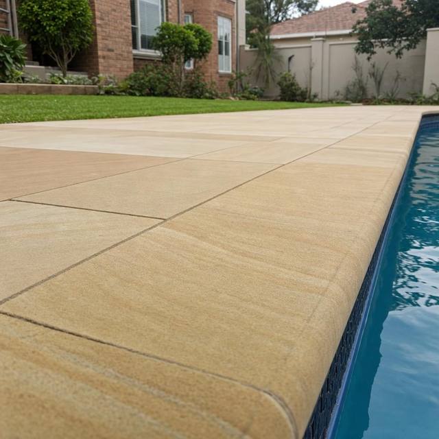 Natural sandstone coping